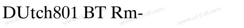 DUtch801 BT Rm字体转换